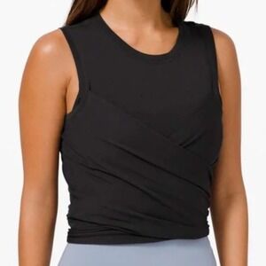 NOT FOR SALE Gather and Grow Tank Top Sleeveless Size 6 Pima Cotton Blend Black